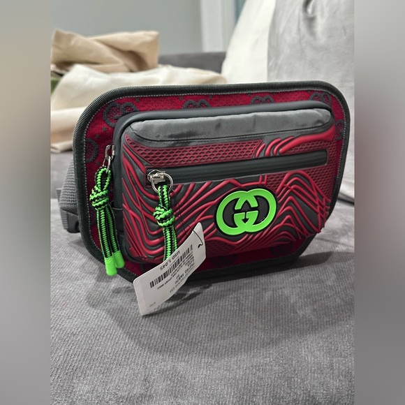 Gucci GG Nylon Belt Bag 'Grey/Multicolor' - Picture 4 of 14